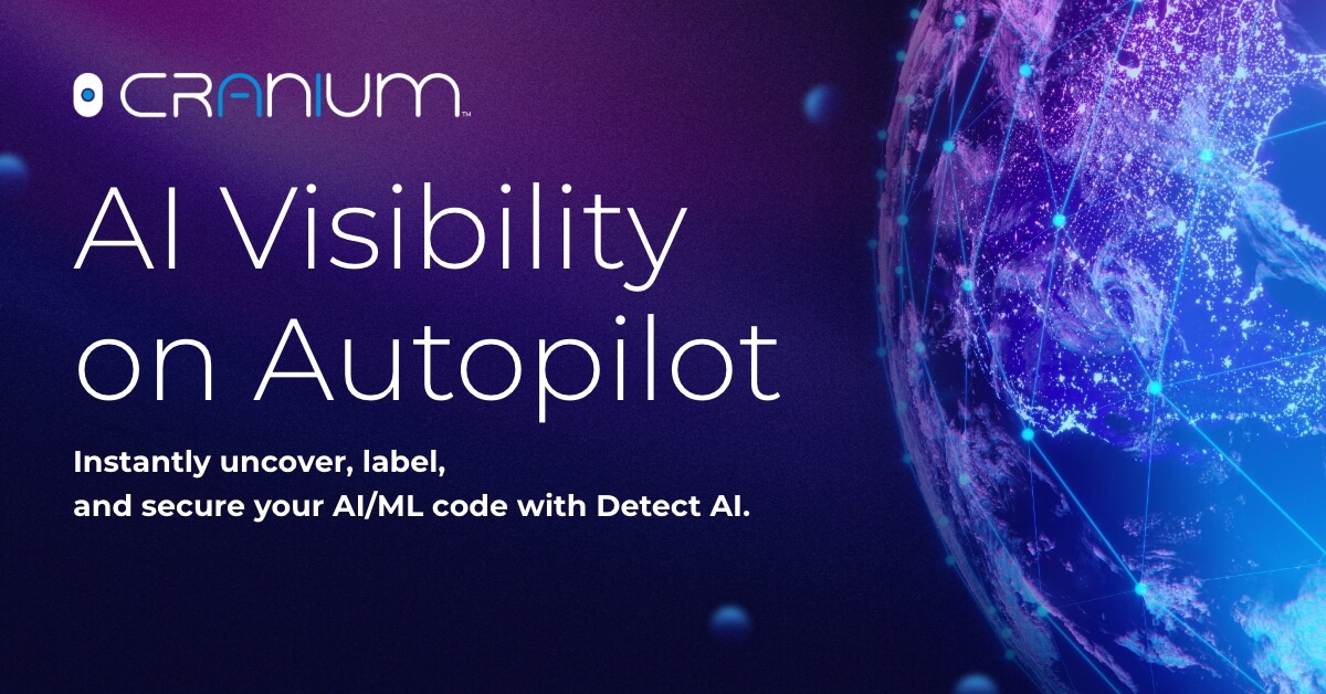Cranium logo, a 3D digital textured globe and web banner for AI visibility on autopilot