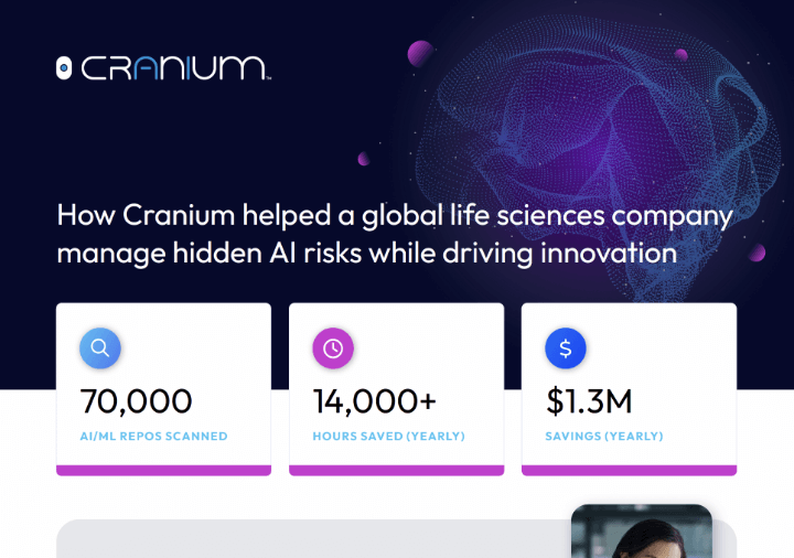Cranium logo and document with statistics on it with icons